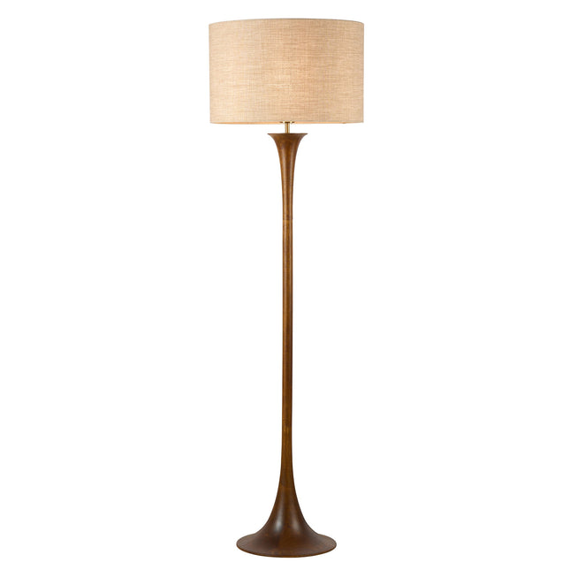Soraya Floor Lamp Oak Walnut Modern Wooden Floor Lamp for Living Room.