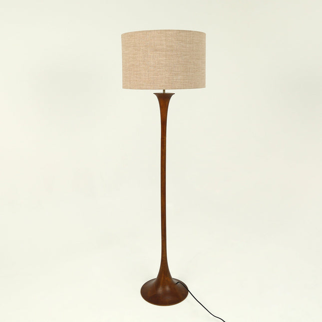 Soraya Floor Lamp Oak Walnut Modern Wooden Floor Lamp for Living Room.
