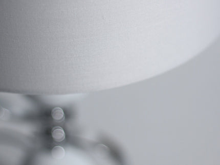 Rialto Table Lamp Navy White Modern Accent Light for Living Room.