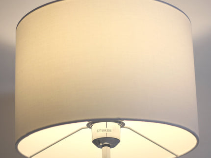 Rialto Table Lamp Navy White Modern Accent Light for Living Room.