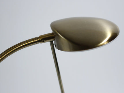 Jella LED Table Lamp Satin Chrome Antique Brass Elegant Desk Light.
