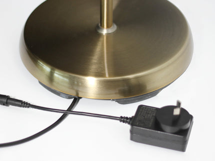 Jella LED Floor Lamp Satin Chrome Antique Brass Modern Lighting.
