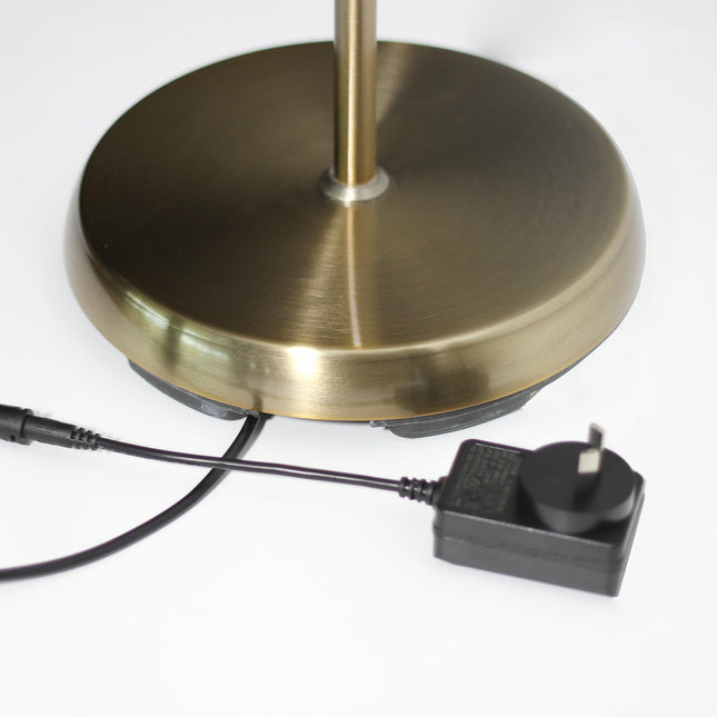 Jella LED Floor Lamp Satin Chrome Antique Brass Modern Lighting.