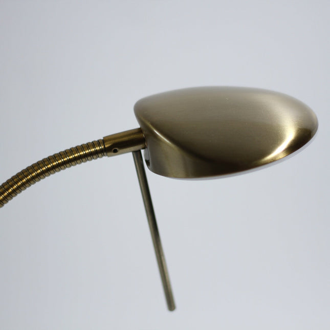 Jella LED Floor Lamp Satin Chrome Antique Brass Modern Lighting.