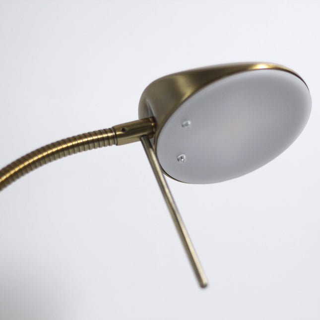 Jella LED Floor Lamp Satin Chrome Antique Brass Modern Lighting.