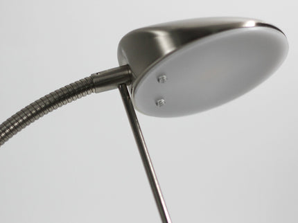Jella LED Table Lamp Satin Chrome Antique Brass Elegant Desk Light.
