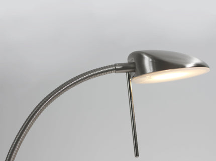 Jella LED Floor Lamp Satin Chrome Antique Brass Modern Lighting.