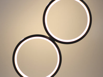 Iva LED Touch Table Lamp Rose Gold Chrome Modern Circular Design