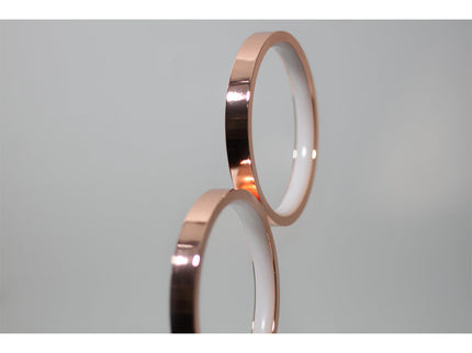 Iva LED Touch Table Lamp Rose Gold Chrome Modern Circular Design.
