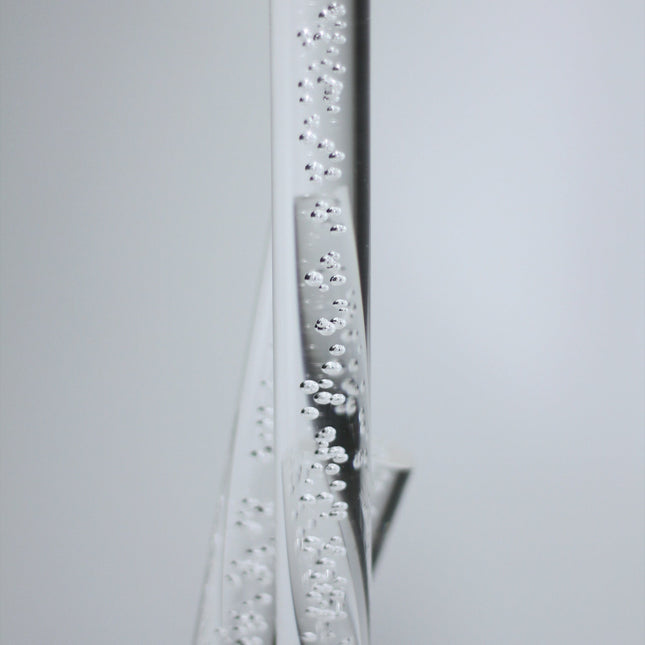 Mina LED Table Lamp Modern Three-Bar Desk Light with Chrome Finish.