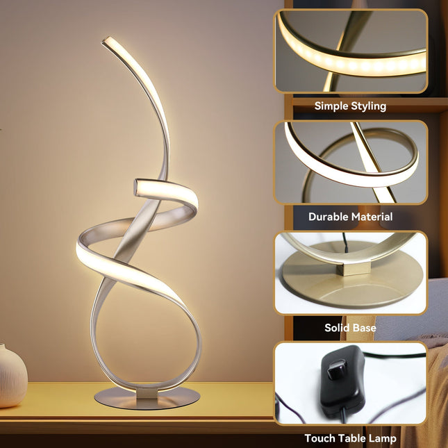 Ainhoa Table Lamp Gold Chrome Modern Decorative Lighting.