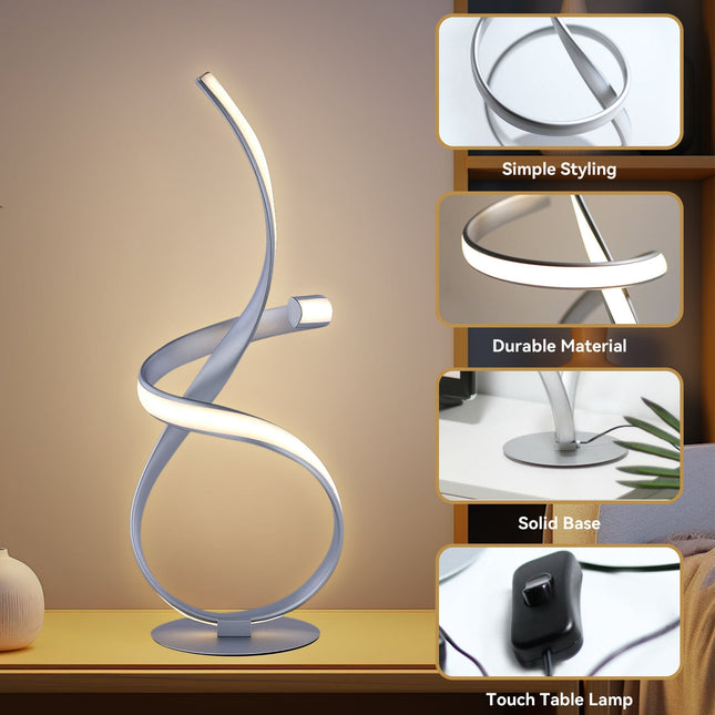 Ainhoa Table Lamp Gold Chrome Modern Decorative Lighting.