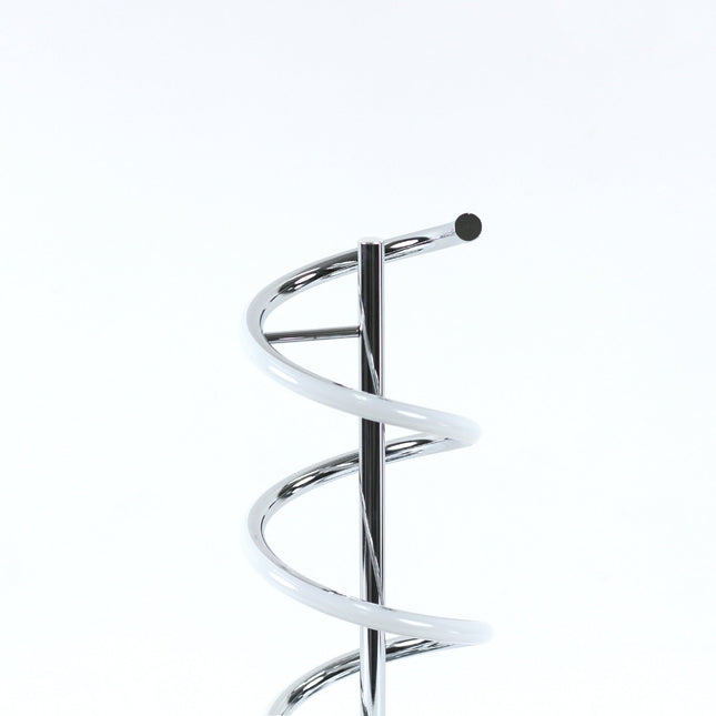 Cirrhi LED Table Lamp Chrome Black Modern Spiral Design.