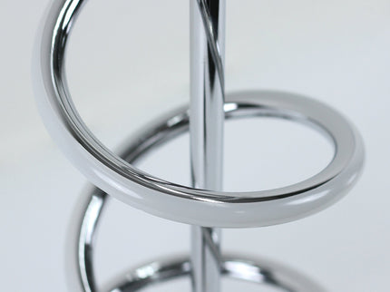 Cirrhi LED Table Lamp Chrome Black Modern Spiral Design.