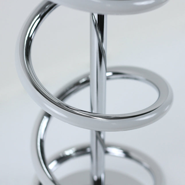Cirrhi LED Table Lamp Chrome Black Modern Spiral Design.