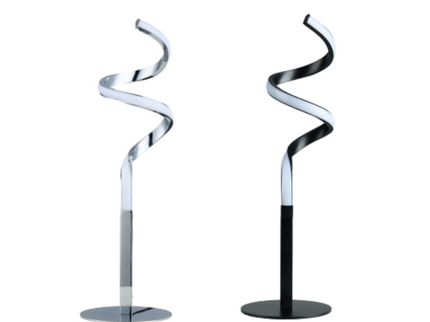 Chipper LED Table Lamp Black Chrome Modern Stylish Light.
