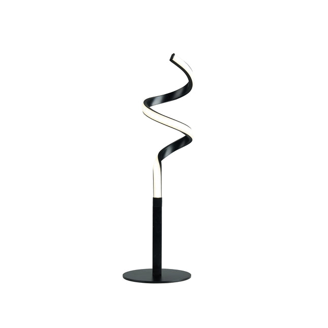 Chipper LED Table Lamp Black Chrome Modern Stylish Light.
