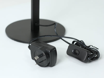 Chipper LED Table Lamp Black Chrome Modern Stylish Light.