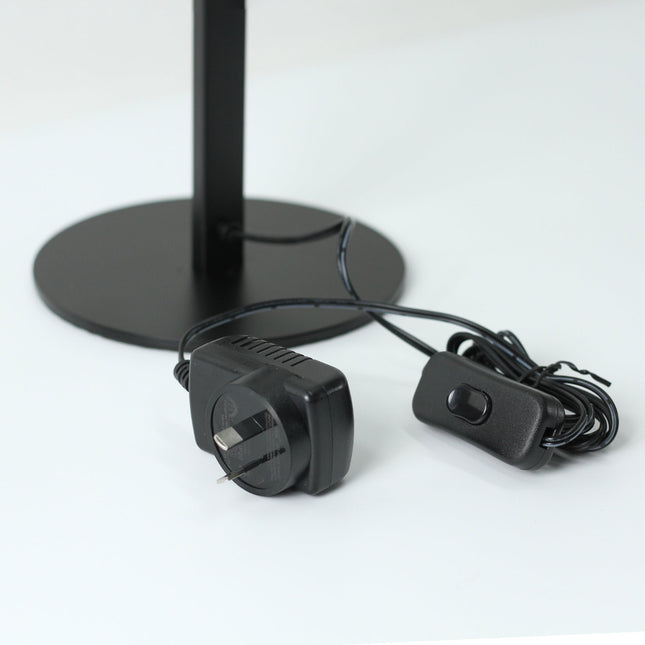 Chipper LED Table Lamp Black Chrome Modern Stylish Light.