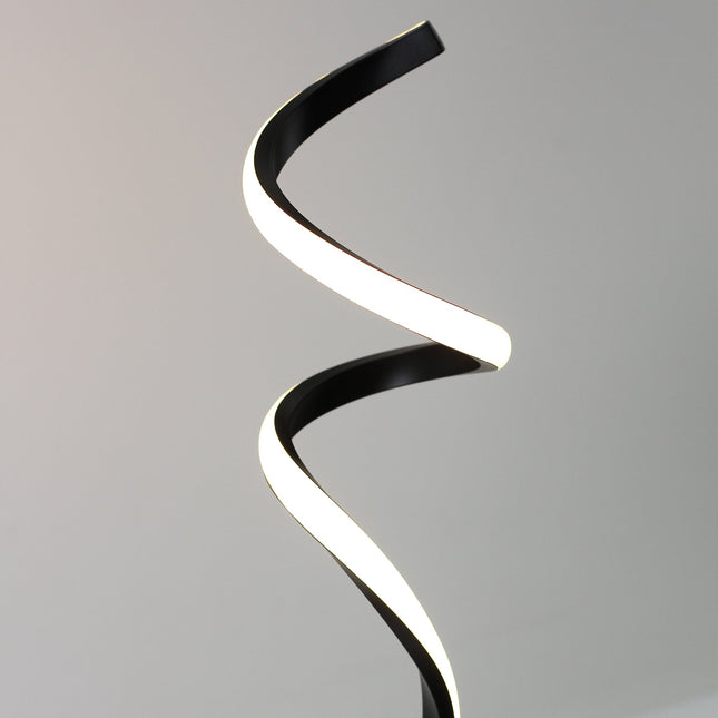 Chipper LED Table Lamp Black Chrome Modern Stylish Light.