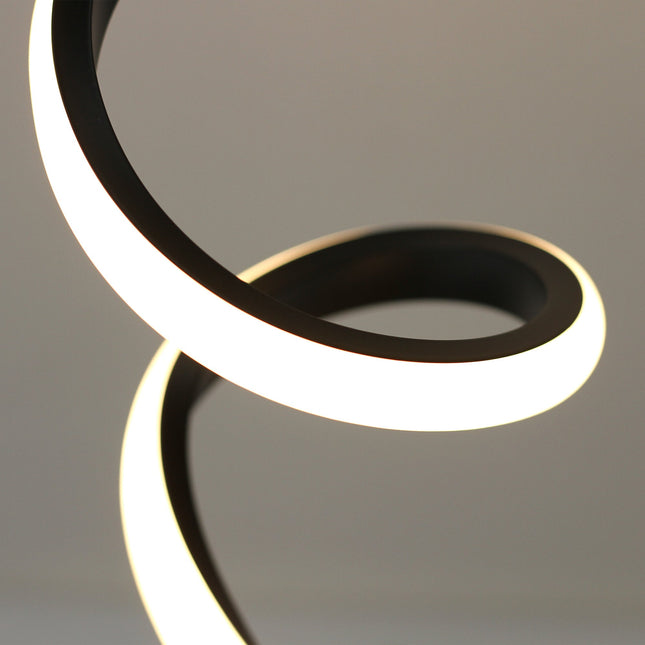 Chipper LED Table Lamp Black Chrome Modern Stylish Light.