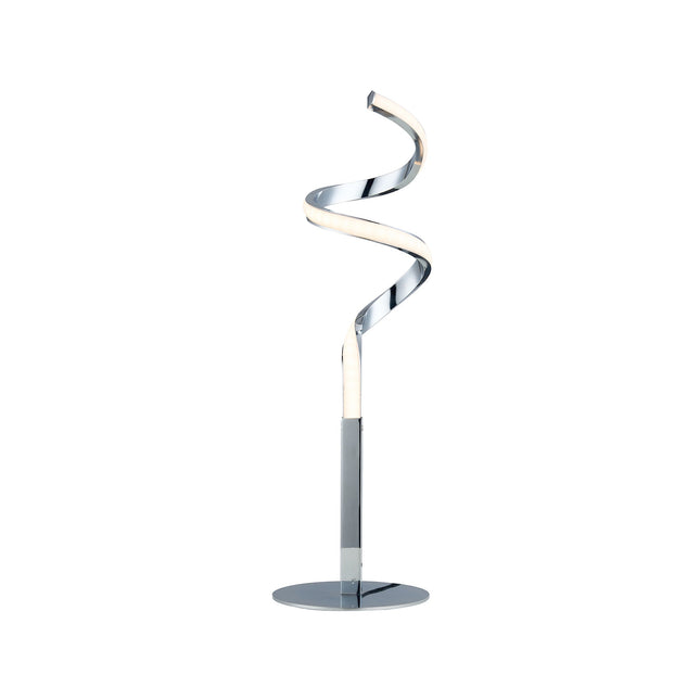 Chipper LED Table Lamp Black Chrome Modern Stylish Light.
