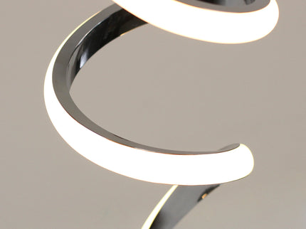 Chipper LED Table Lamp Black Chrome Modern Stylish Light.