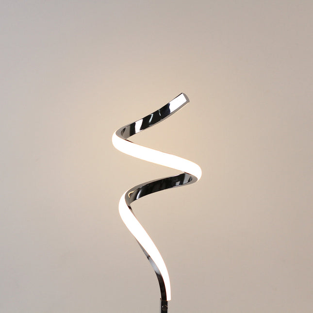 Chipper LED Table Lamp Black Chrome Modern Stylish Light.