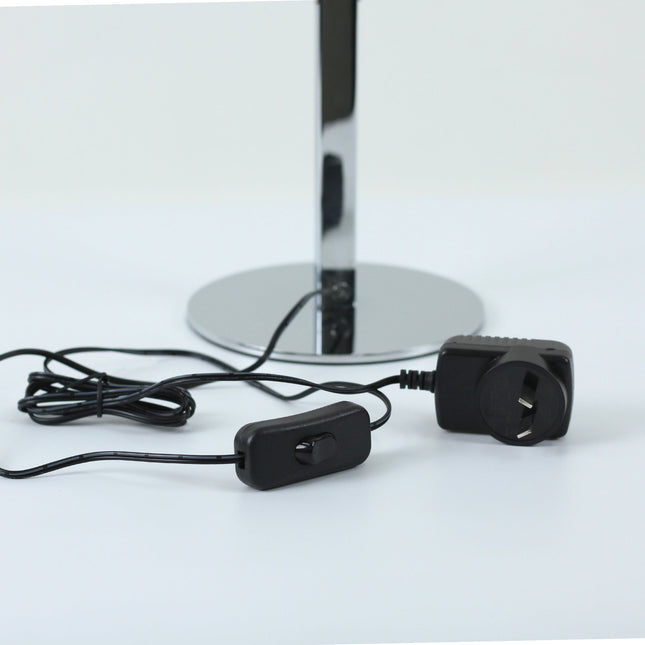 Chipper LED Table Lamp Black Chrome Modern Stylish Light.