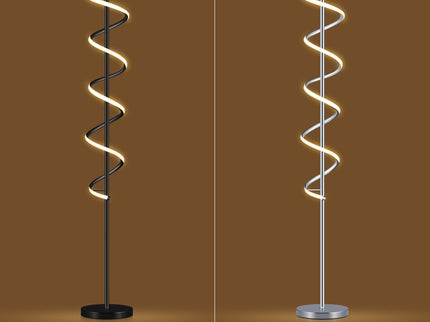 Cirrhi LED Floor Lamp Chrome Black Modern Indoor Lighting.