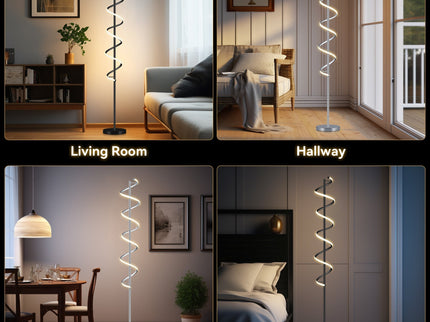 Cirrhi LED Floor Lamp Chrome Black Modern Indoor Lighting