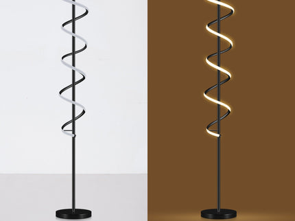 Cirrhi LED Floor Lamp Chrome Black Modern Indoor Lighting.