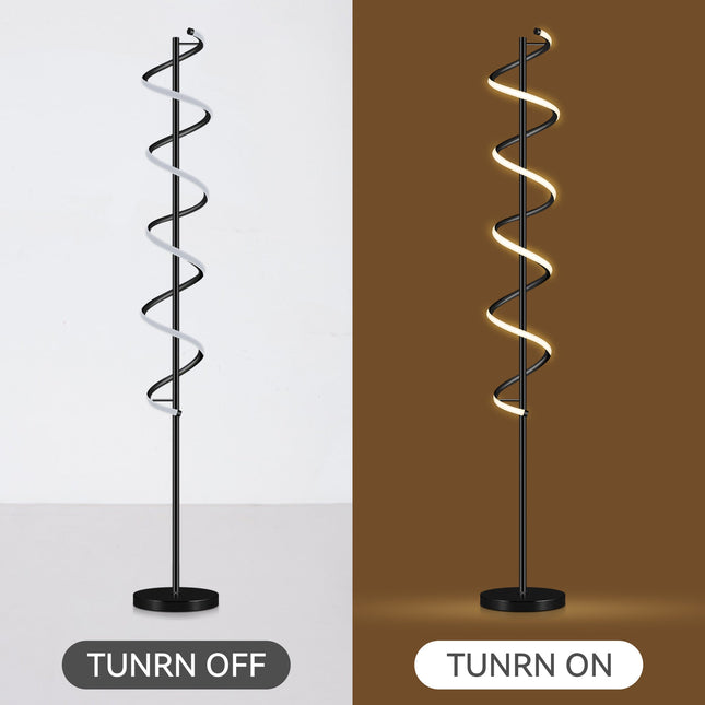 Cirrhi LED Floor Lamp Chrome Black Modern Indoor Lighting.