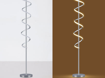 Cirrhi LED Floor Lamp Chrome Black Modern Indoor Lighting.