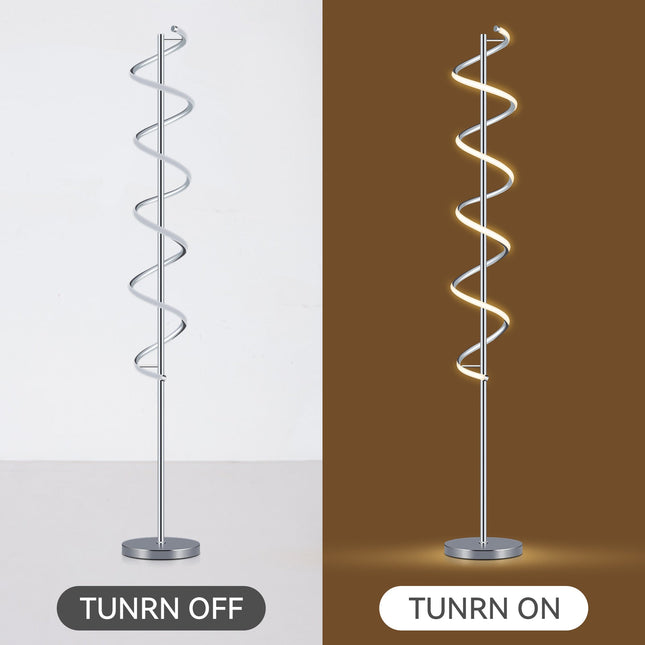 Cirrhi LED Floor Lamp Chrome Black Modern Indoor Lighting.