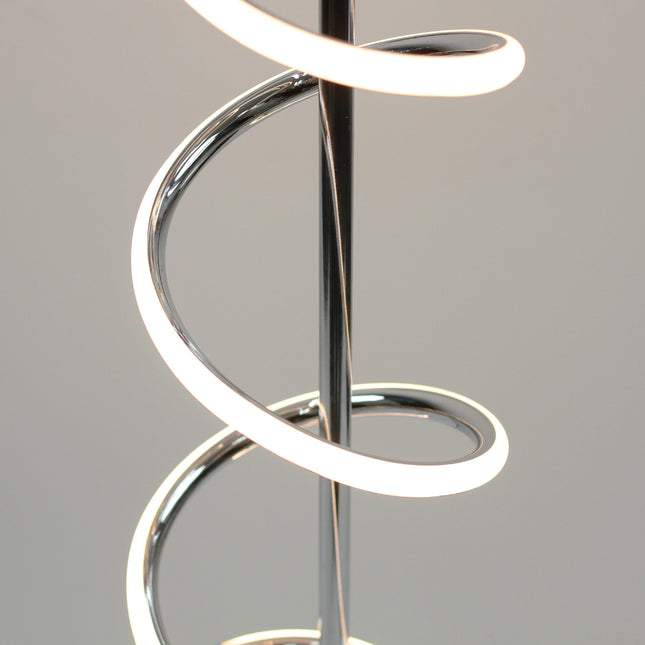 Cirrhi LED Floor Lamp Chrome Black Modern Indoor Lighting.
