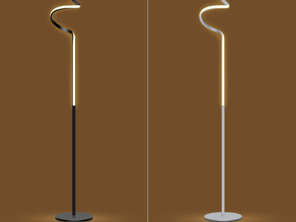 Chipper LED Floor Lamp Black Chrome Modern Stylish Lighting.