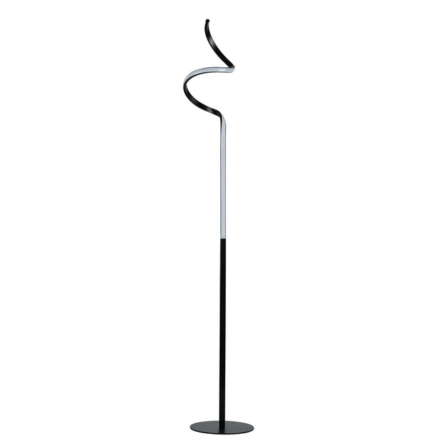 Chipper LED Floor Lamp Black Chrome Modern Stylish Lighting