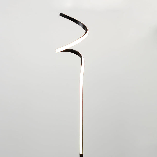 Chipper LED Floor Lamp Black Chrome Modern Stylish Lighting.