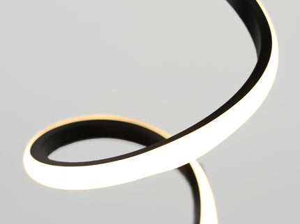 Chipper LED Floor Lamp Black Chrome Modern Stylish Lighting.