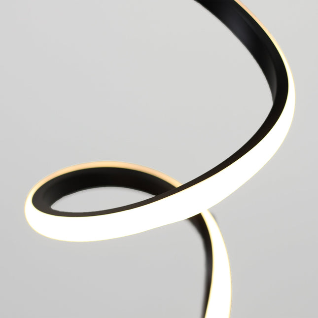 Chipper LED Floor Lamp Black Chrome Modern Stylish Lighting.