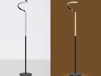 Chipper LED Floor Lamp Black Chrome Modern Stylish Lighting.