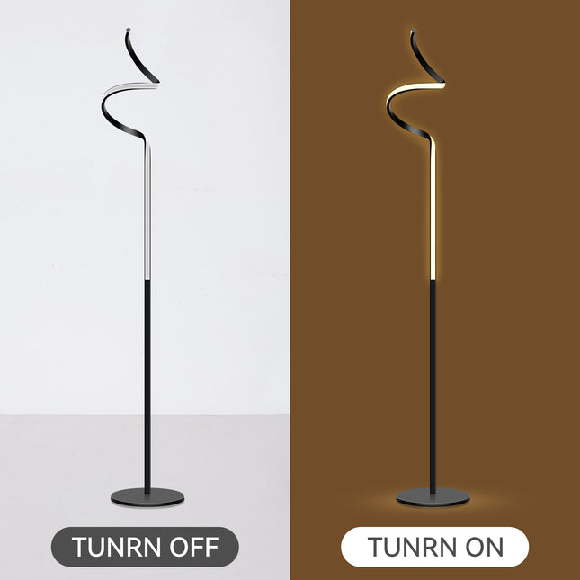Chipper LED Floor Lamp Black Chrome Modern Stylish Lighting.