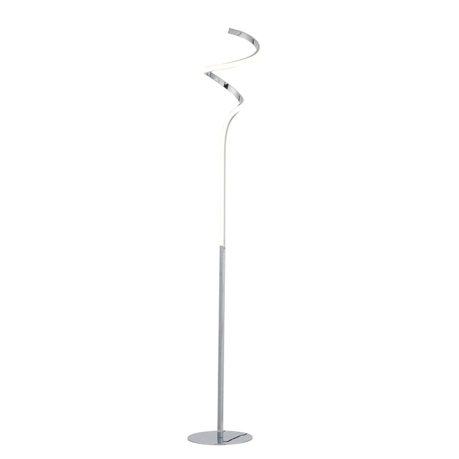 Chipper LED Floor Lamp Black Chrome Modern Stylish Lighting