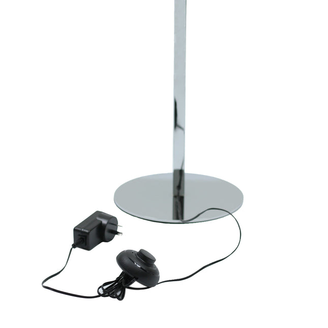 Chipper LED Floor Lamp Black Chrome Modern Stylish Lighting.
