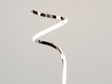 Chipper LED Floor Lamp Black Chrome Modern Stylish Lighting.