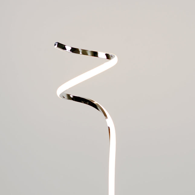 Chipper LED Floor Lamp Black Chrome Modern Stylish Lighting.