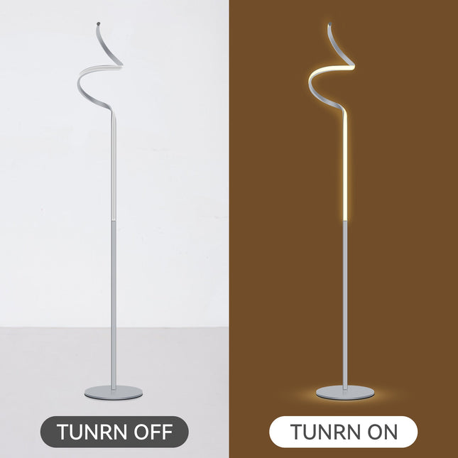 Chipper LED Floor Lamp Black Chrome Modern Stylish Lighting.