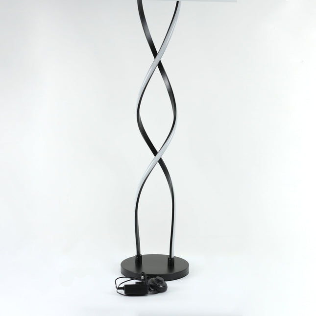 Acropora LED Floor Lamp Gold Black Modern Swirl Design for Living Room