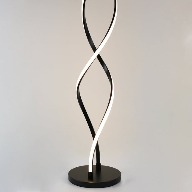 Acropora LED Floor Lamp Gold Black Modern Swirl Design for Living Room